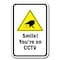 Signmission Safety Sign, 12 in Height, Aluminum, Video Surv - Smile CCTV A-1218 Video Surv - Smile CCTV - alternate 1